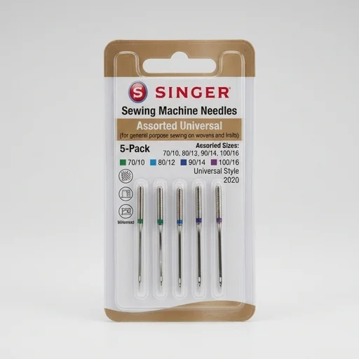 Singer Sewing Machine Needles (Assorted Sizes, 5-Pack)